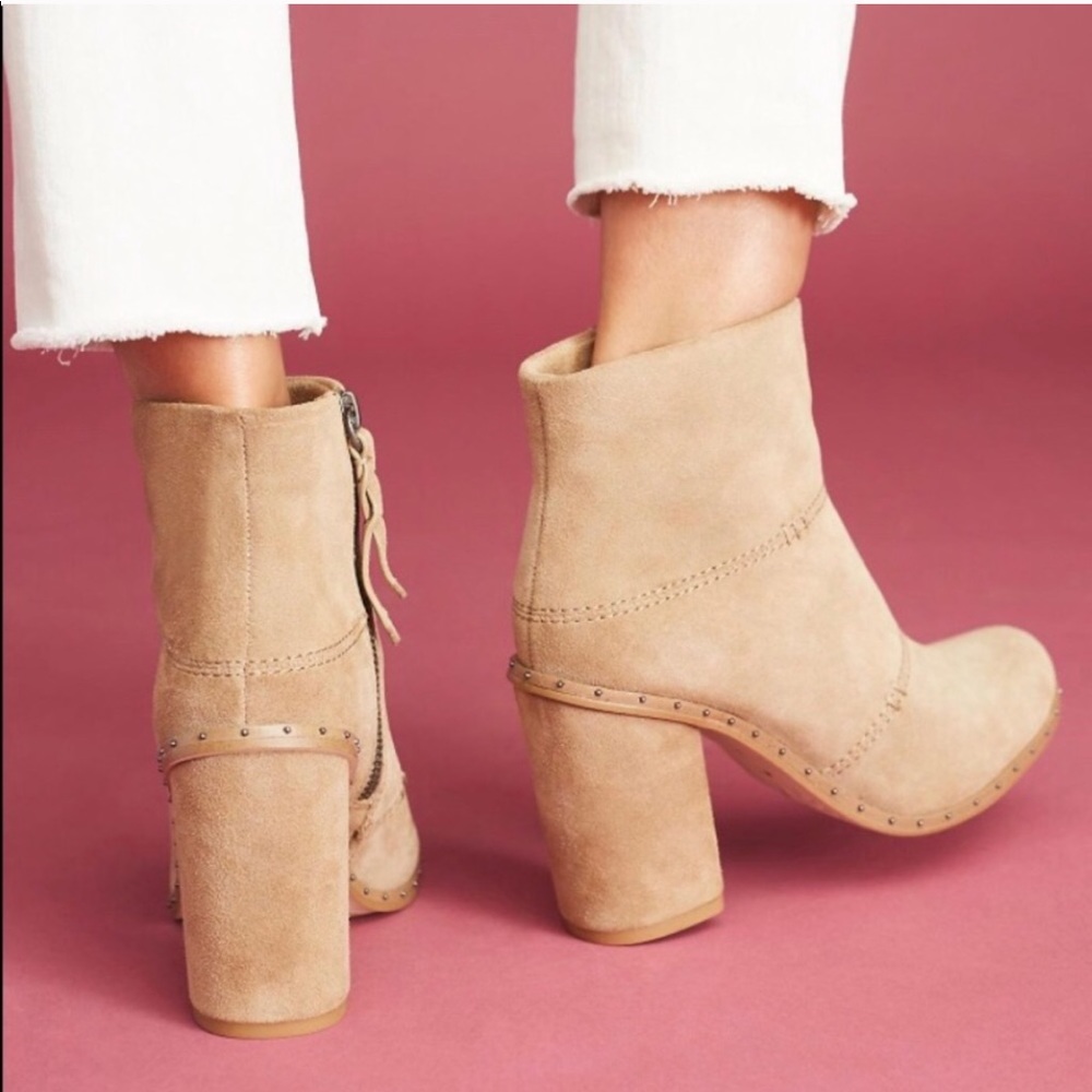 SPLENDID Tan Suede Ankle Bootie